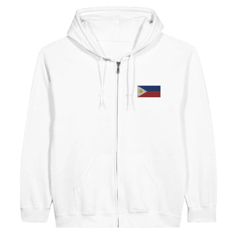 Sweat à capuche philippines coton mélangé broderie couleur
