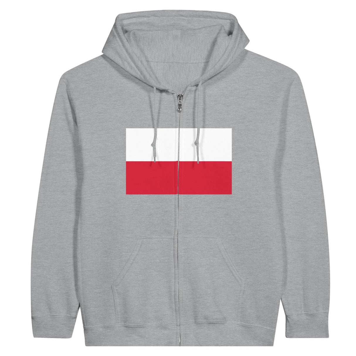 Sweat à capuche pologne fermeture éclair coton broderie