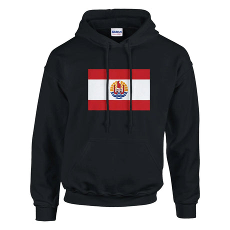 Sweat à capuche polynésie française coton mélangé brodé