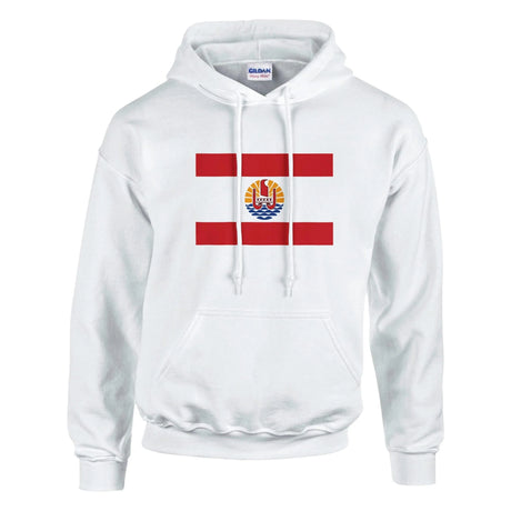 Sweat à capuche polynésie française coton mélangé brodé