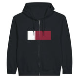 Sweat à capuche qatar coton mélangé broderie fermeture éclair