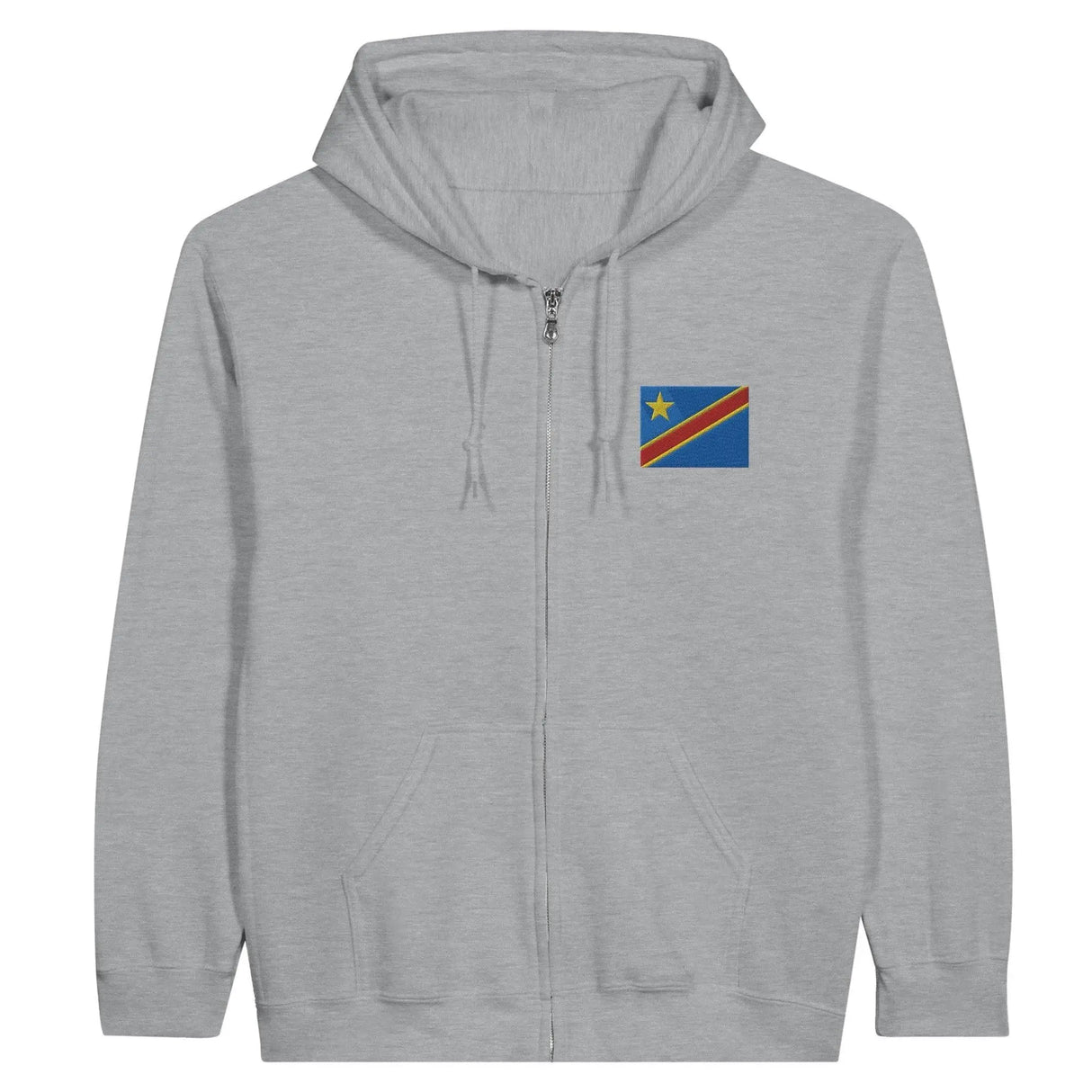 Sweat à capuche rdc broderie couleur coton mélangé