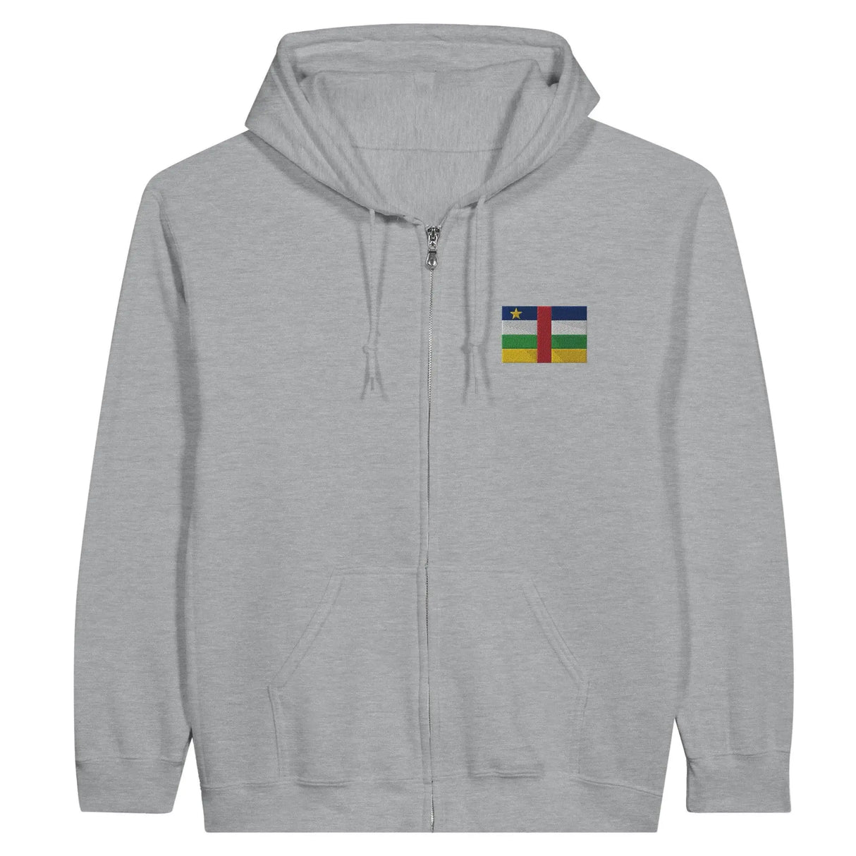 Sweat à capuche république centrafricaine broderie coton