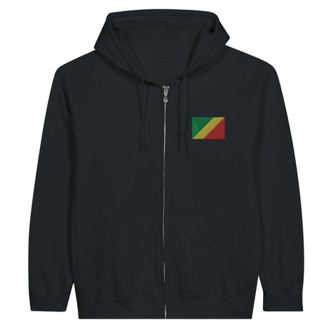 Sweat à capuche république du congo broderie coton mélangé