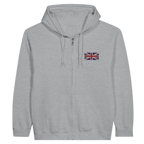 Sweat à capuche royaume-uni coton mélangé broderie couleur