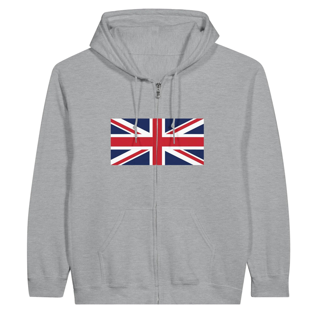 Sweat à capuche royaume-uni coton mélangé fermeture éclair