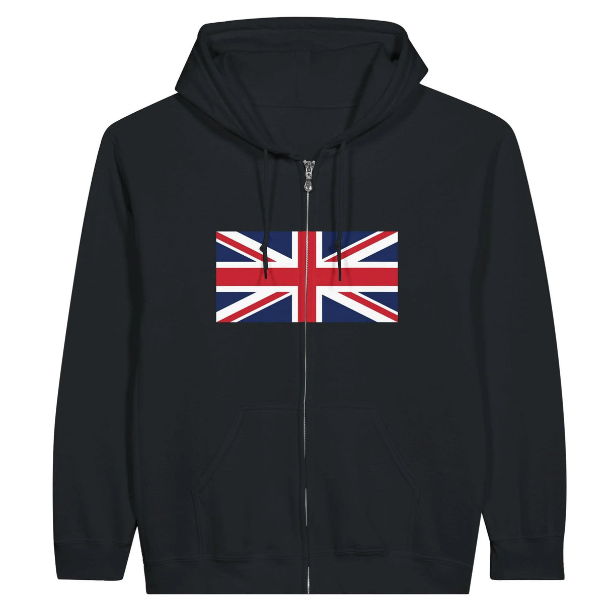 Sweat à capuche royaume-uni coton mélangé fermeture éclair