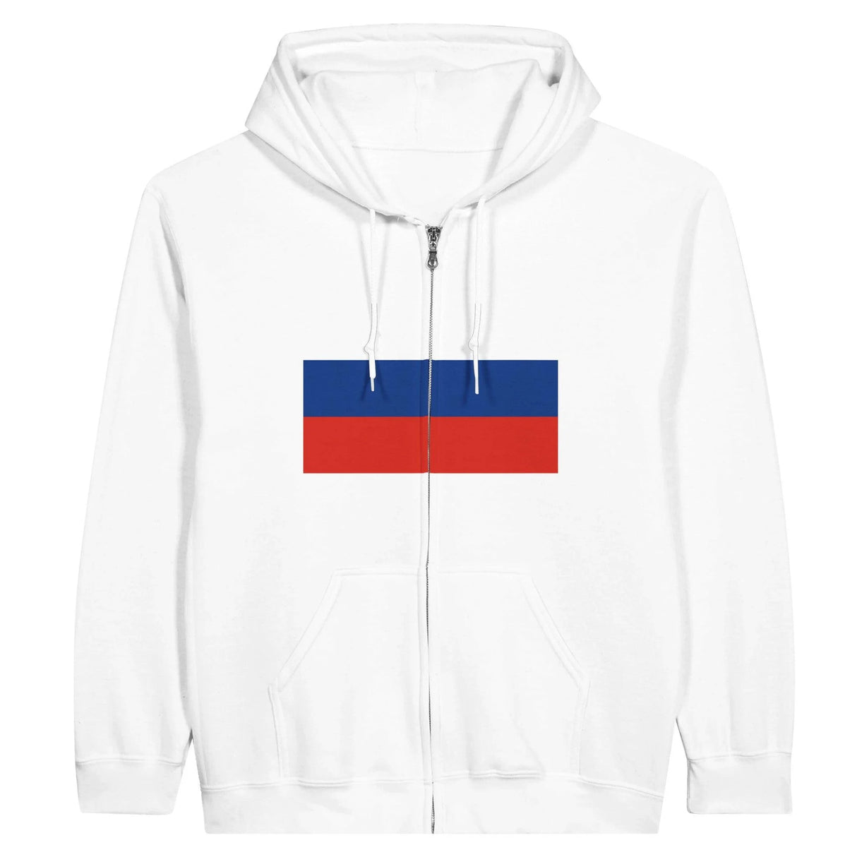 Sweat à capuche russie coton mélangé fermeture éclair brodé