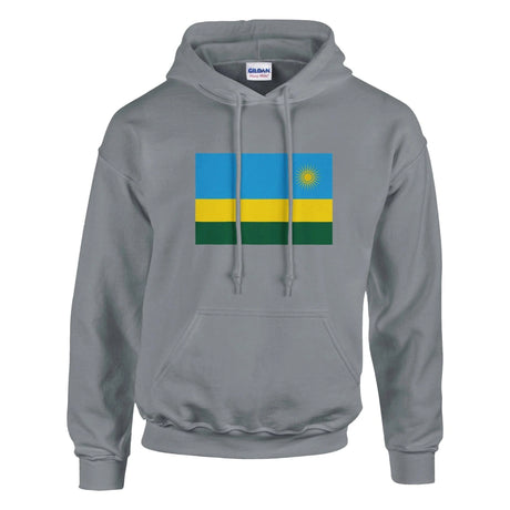 Sweat à capuche rwanda coton mélangé broderie couleur