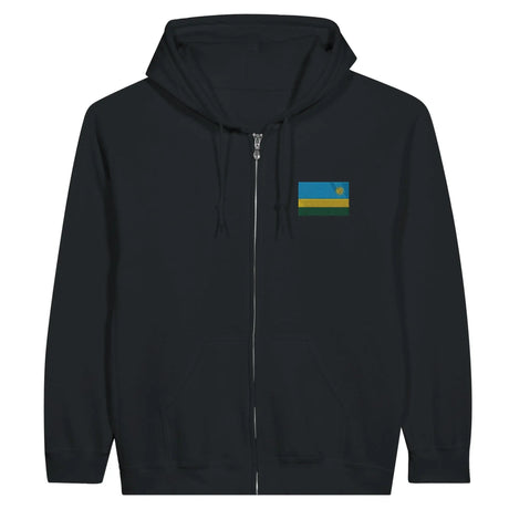 Sweat à capuche rwanda coton mélangé broderie couleur