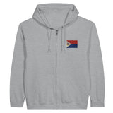 Sweat à capuche saint-martin coton mélangé broderie couleur