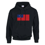 Sweat à capuche samoa coton mélangé broderie couleur