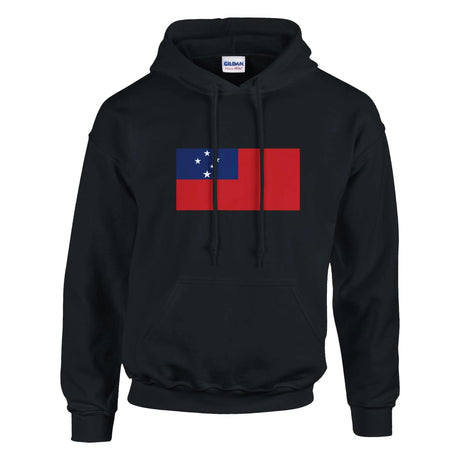 Sweat à capuche samoa coton mélangé broderie couleur
