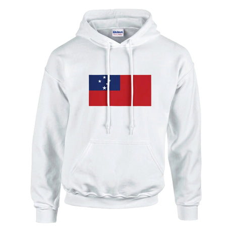 Sweat à capuche samoa coton mélangé broderie couleur