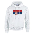 Sweat à capuche serbie coton mélangé brodé couleur