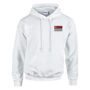 Sweat à capuche singapour coton mélangé brodé confort