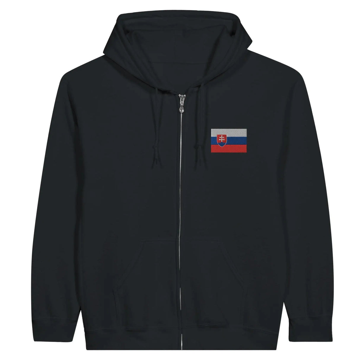 Sweat à capuche slovaquie coton mélangé broderie couleur