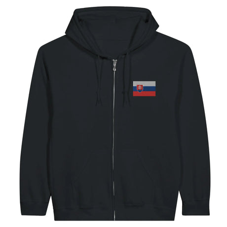 Sweat à capuche slovaquie coton mélangé broderie couleur