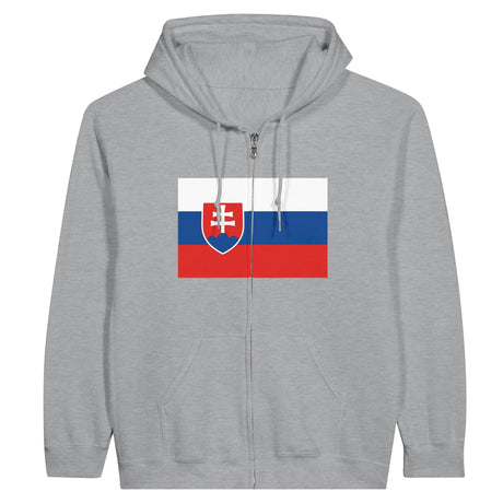 Sweat à capuche slovaquie coton mélangé fermeture éclair