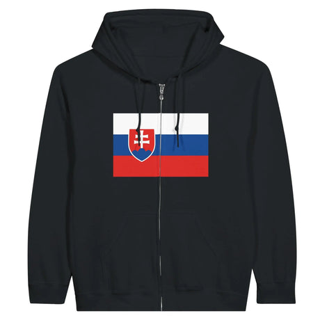 Sweat à capuche slovaquie coton mélangé fermeture éclair