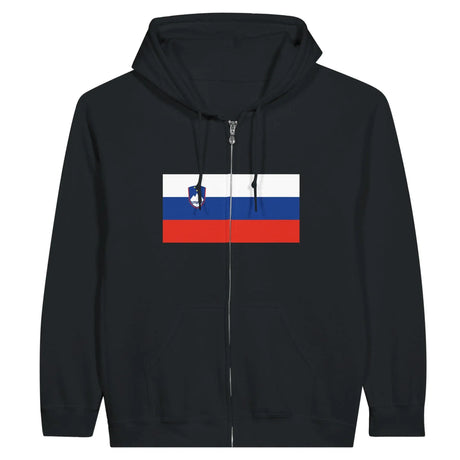 Sweat à capuche slovénie coton mélangé fermeture éclair