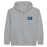 Sweat à capuche somalie broderie couleur coton mélangé