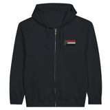 Sweat à capuche soudan coton mélangé broderie couleur