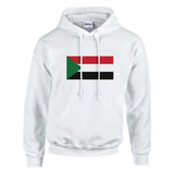 Sweat à capuche soudan coton mélangé broderie couleur