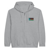 Sweat à capuche soudan du sud broderie couleur coton mélangé
