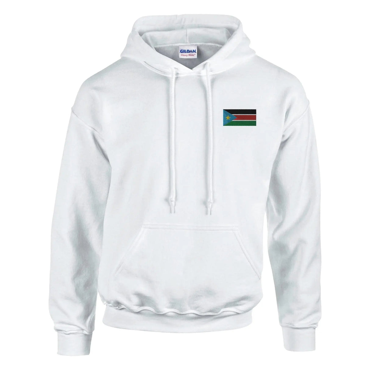 Sweat à capuche soudan du sud coton broderie couleur