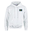 Sweat à capuche suède coton mélangé broderie couleur