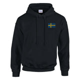 Sweat à capuche suède coton mélangé broderie couleur