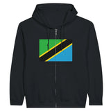 Sweat à capuche tanzanie coton mélangé fermeture éclair