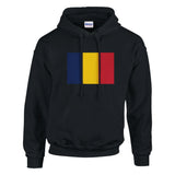 Sweat à capuche tchad coton mélangé drapeau couleur