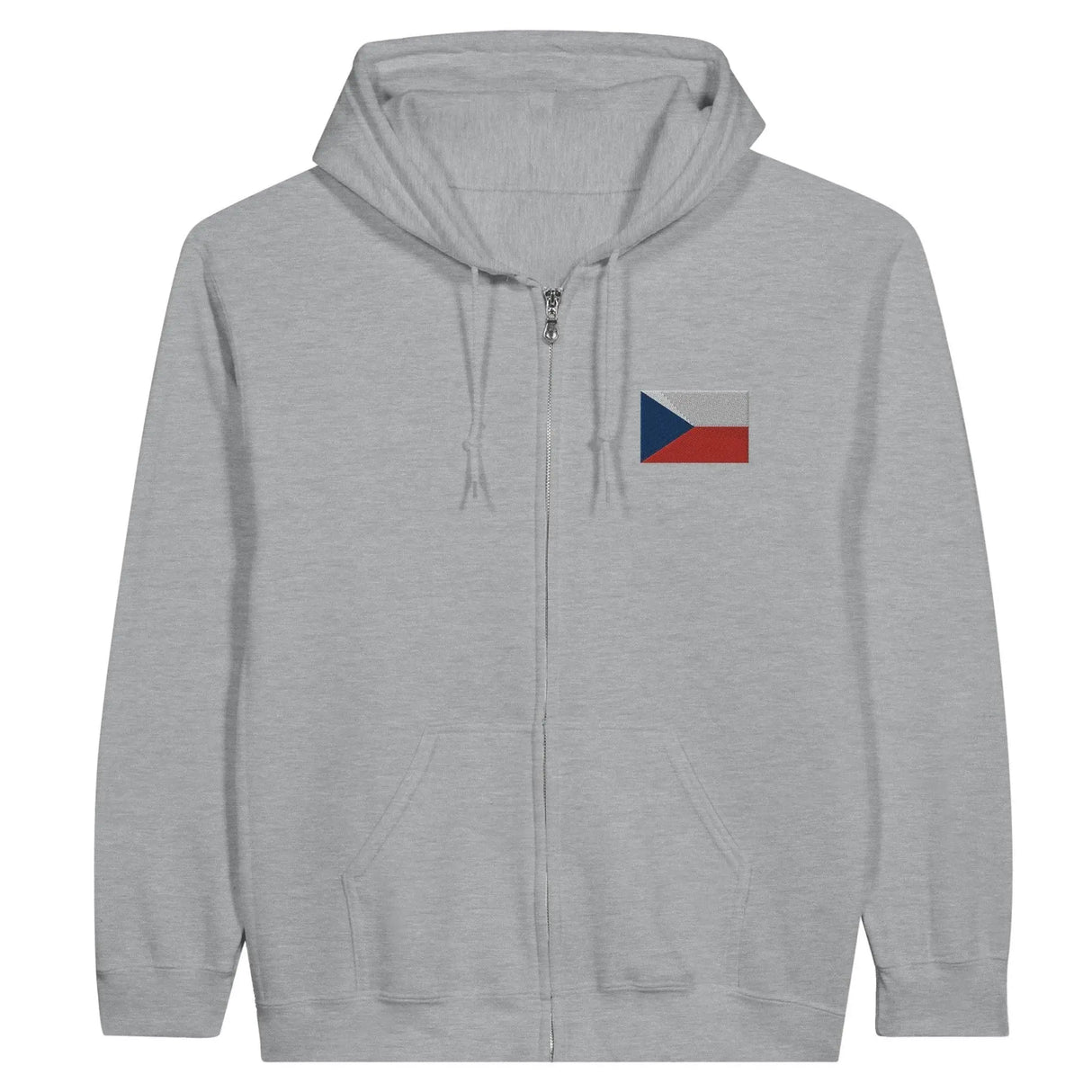 Sweat à capuche tchéquie coton mélangé broderie couleur
