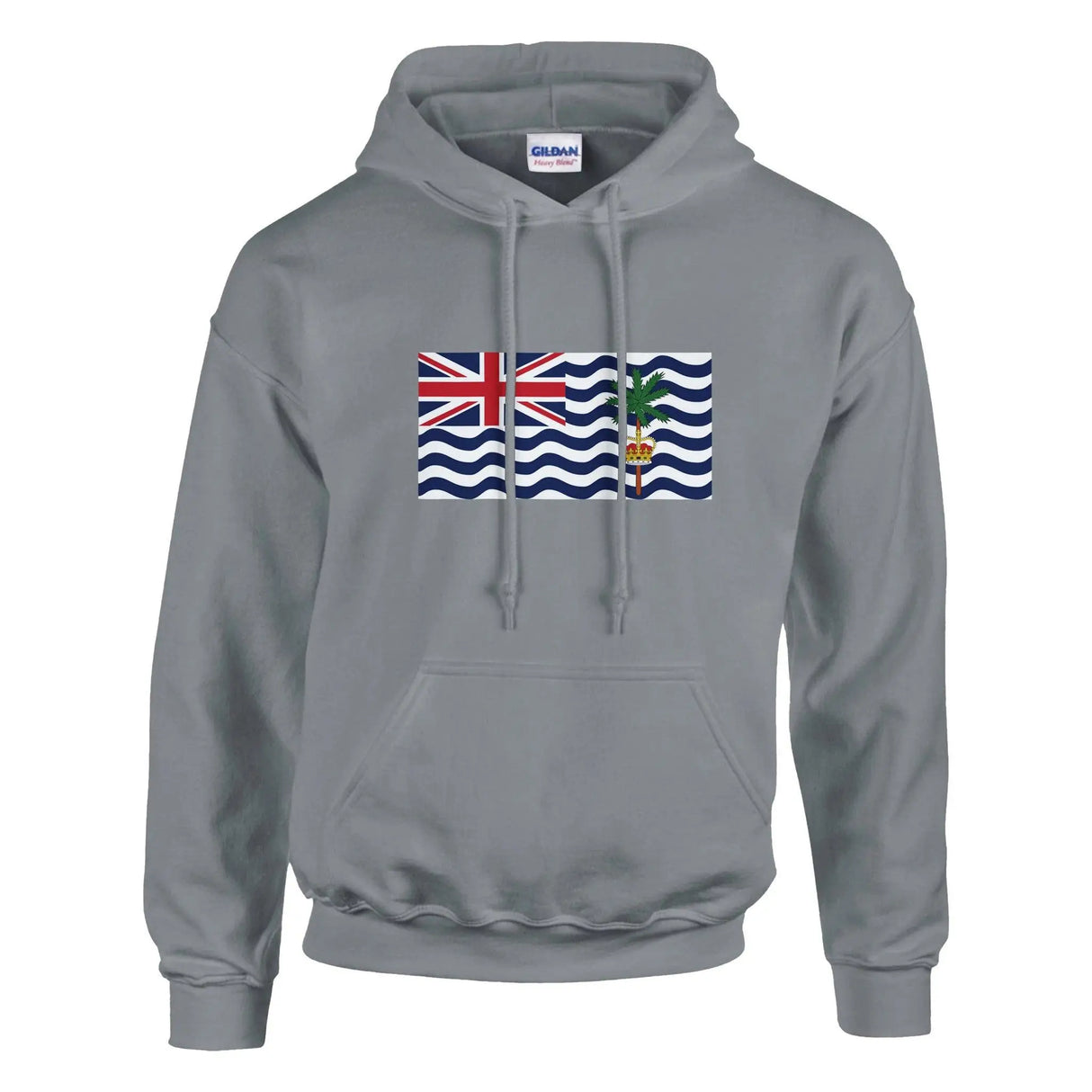 Sweat à capuche territoire britannique coton mélangé brodé