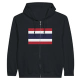 Sweat à capuche thaïlande coton mélangé fermeture éclair