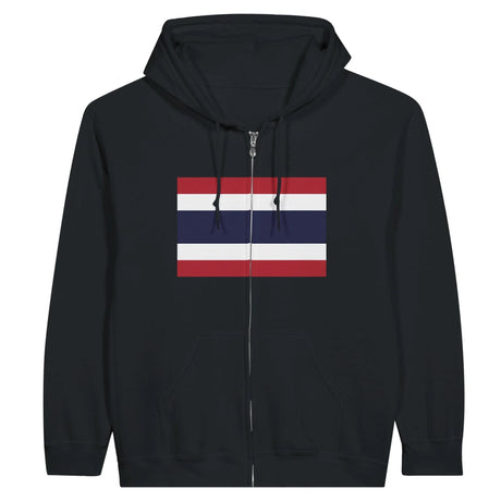 Sweat à capuche thaïlande coton mélangé fermeture éclair