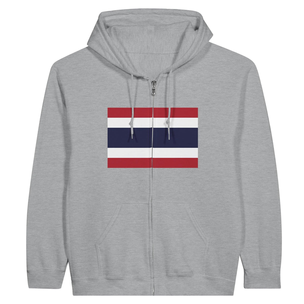 Sweat à capuche thaïlande coton mélangé fermeture éclair