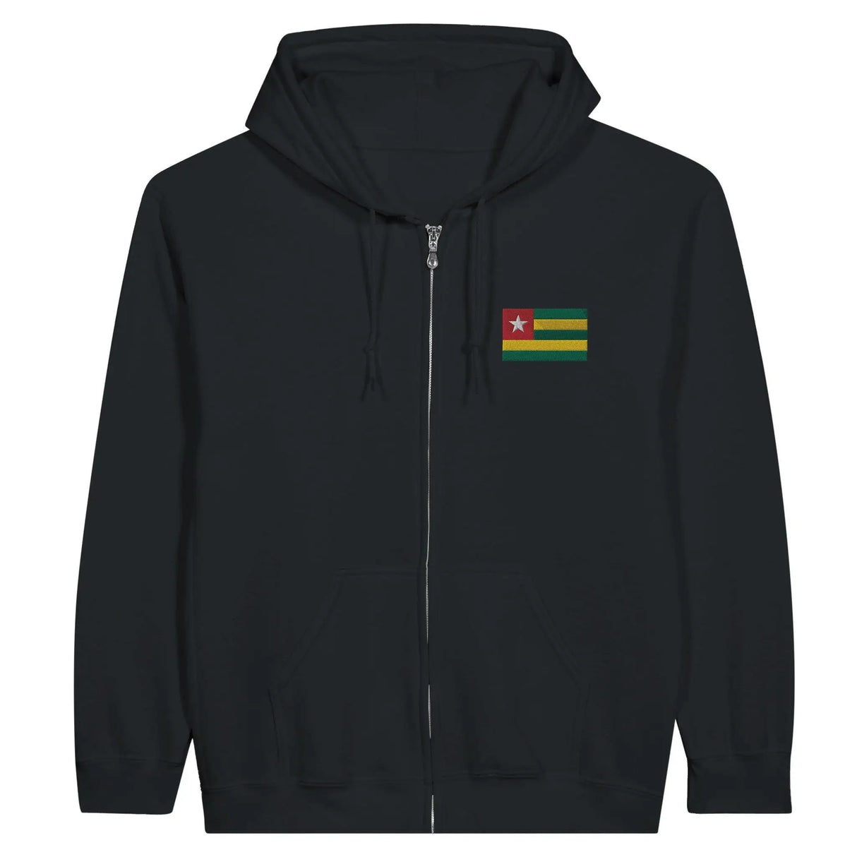 Sweat à capuche togo broderie couleur coton mélangé