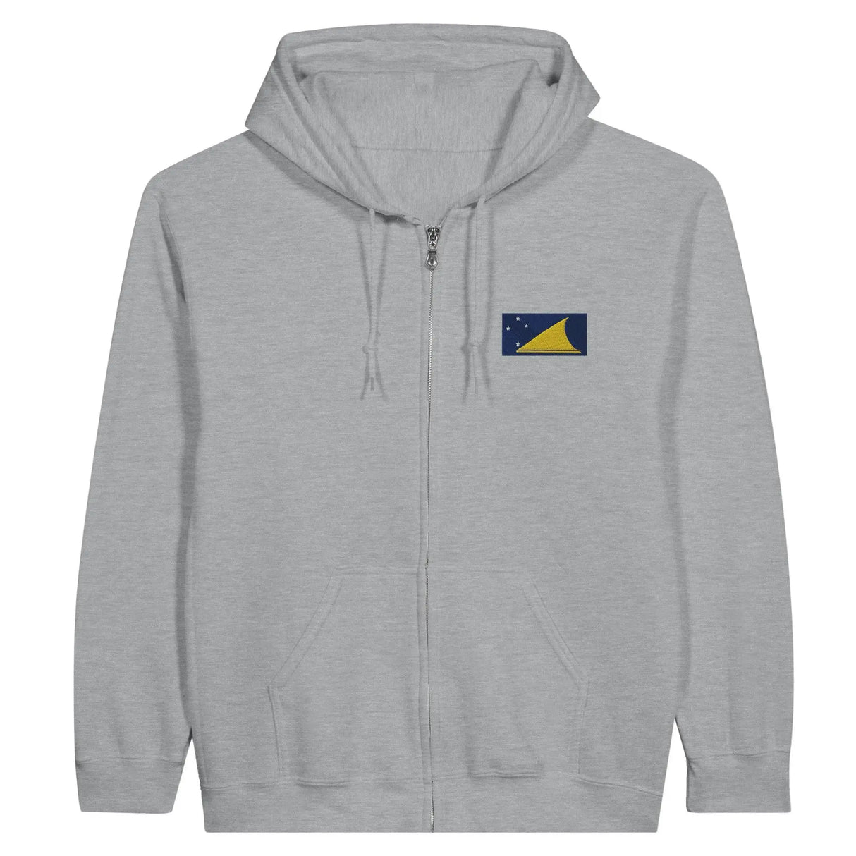 Sweat à capuche tokelau coton mélangé broderie couleur