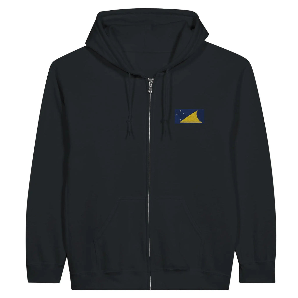 Sweat à capuche tokelau coton mélangé broderie couleur