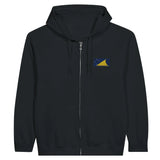 Sweat à capuche tokelau coton mélangé broderie couleur