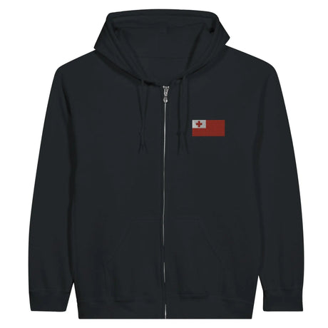 Sweat à capuche tonga coton mélangé broderie couleur