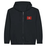 Sweat à capuche tunisie coton broderie couleur zip
