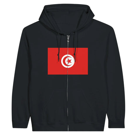 Sweat à capuche tunisie coton mélangé fermeture éclair