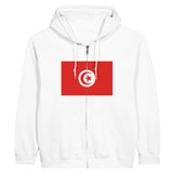 Sweat à capuche tunisie coton mélangé fermeture éclair