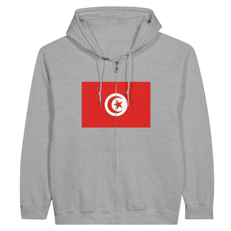 Sweat à capuche tunisie coton mélangé fermeture éclair