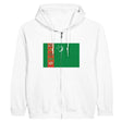 Sweat à capuche turkménistan coton mélangé broderie