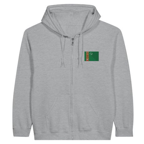 Sweat à capuche turkménistan coton mélangé broderie couleur